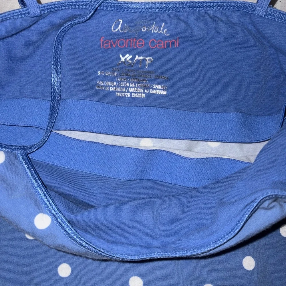 Aeropostale Blue and White Polka Dot Camisole - Picture 2 of 4